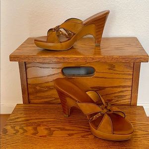 Cole Haan Suede High Heel Slides